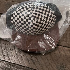 George Hats Tan Check Trucker